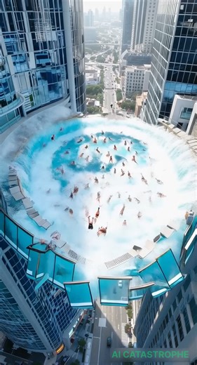 Sky Pool Collapse 😱 | High-Rise Disaster Caught on Camera!