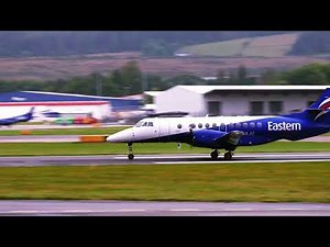 [4K] Eastern Airways BAe 41 Jetstream take off at Aberdeen Airport
