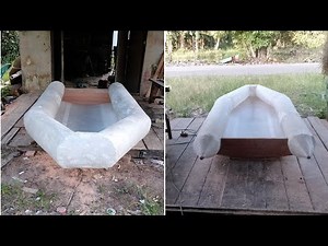 inflatable boat making from chicken wire net and fiberglass (part 1)
