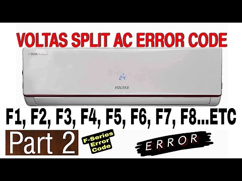 Voltas AC Error Code Explain In Hindi | F1, F2, F3, F4, F5, F6, F7, F8, F9 Error Code Problem