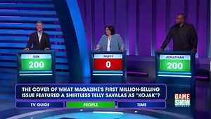 A picture's worth a 1000 words and a question's worth 100 points! What magazine featured Kojack on their first million-selling issue? Master Minds with Brooke Burns, Weekdays at 9a | Game Show Network