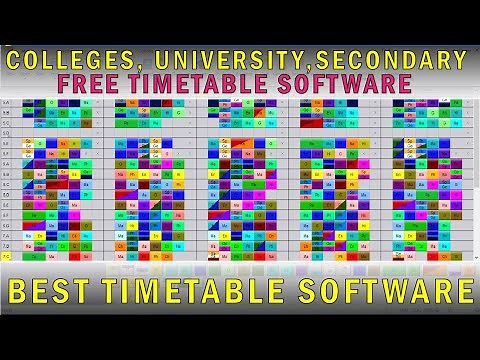 Best Free TimeTable Generating Software For Schools and Colleges (ASC TUTORIAL)