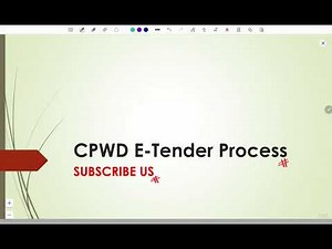 CPWD Etender Process || tender Process