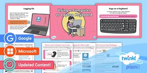 Computing: Computing Skills: Using a Computer or Laptop Keyboard Year 1 Lesson 3