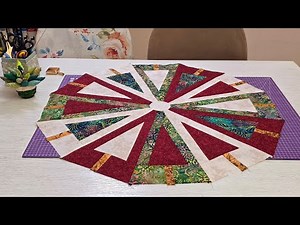 you can't believe how easy it is to sew a fantastic round table topper without any special ruler