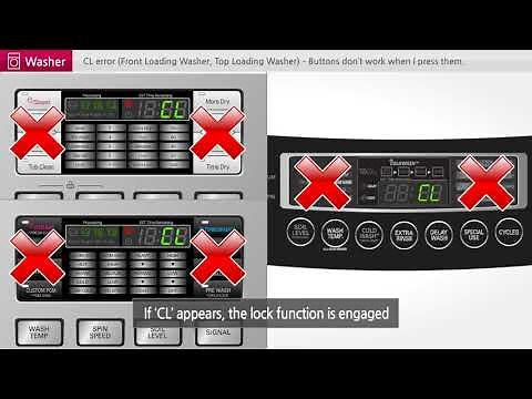 [LG Front Load Washers] CL Error Or Child Lock Error Code Appears On Display