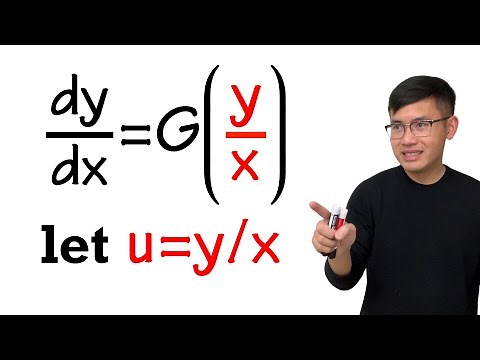 Homogeneous Differential Equations (introduction & example)