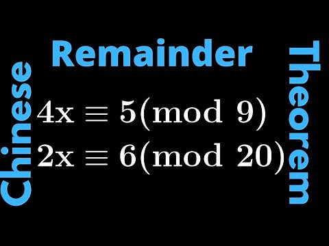 Number Theory | Chinese Remainder Theorem: Example 4