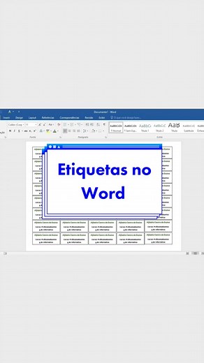 Como fazer etiquetas no Word 🫢 | Não esqueça de salvar esse vídeo para usar em seus trabalhos. #microsoftoffice #microsoft #office #microsoftexcel #excel #windows #microsoftword #powerpoint #business #microsoftlife #microsoftazure #microsoftlumia #word #microsoftteams #microsoftwindows #microsoftsurface #microsoftcloud #microsoftstore #cloud #msexcel #smallbusiness #microsoftsurfacepro #cybersecurity #exceltips #microsoftstudios #microsofttheater #modernworkplace #microsoftpaint #enterprise #po