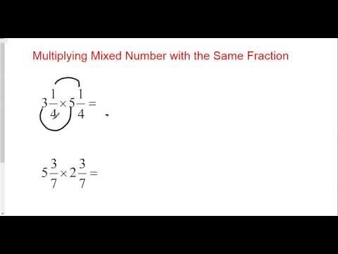 Multiplying Mixed Numbers with the Same Fraction