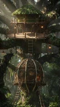 Solo in the Jungle Building a Tree House with My Bare Hands #bushcraft #build