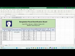 Create ELECTRICITY BILL In Excel!