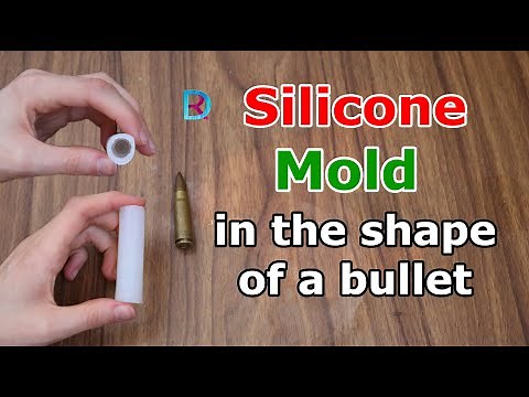 How to make silicone mold in the shape of a bullet? easy way! for beginners!