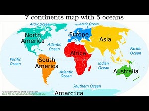 Seven Continents of the world - Seven continents and 5 Oceans | kids learning| video for children