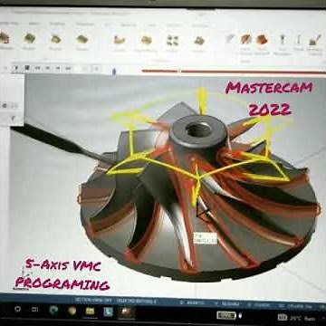 5 Axis VMC Machine programming | Mastercam 2022 Multiaxis blade machining | Mastercam tutorial #vmc