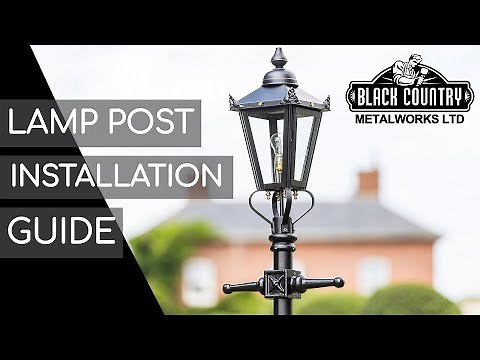 How to install a Lamp Post - Heavy Cast Iron with Concrete Base including wiring