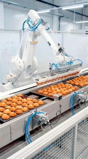 This Robot Loads Muffins With Perfect Precision #factory
