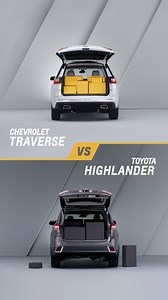 4.2K views · 24 reactions | When it comes to cargo space, Chevy Traverse makes up for what Toyota Highlander lacks. | Chevrolet | Facebook