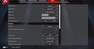 Apex Legends settings & performance