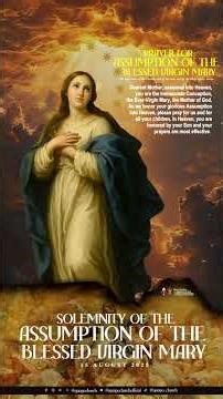 PRAYER FOR ASSUMPTION OF THE BLESSED VIRGIN MARY | QUIAPO CHURCH