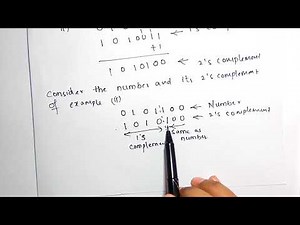 2's complement of binary number | solved example