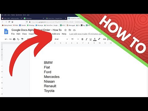 How to Alphabetize in Google Docs