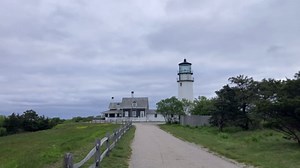 Cape Cod's oldest lighthouse: Highland Light illuminated with an LED beacon
