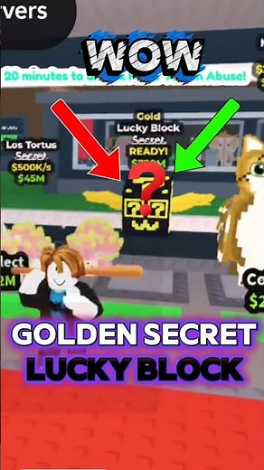 💛 Opening the Golden Secret Lucky Block in Roblox! 😱#roblox