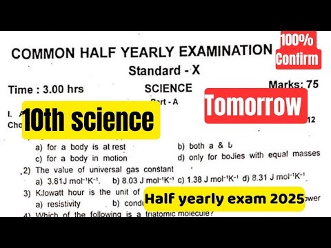 10th Science question paper half yearly-2025