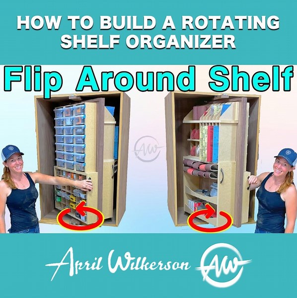 34K views · 419 reactions | In this video I'm showing you how I built this flip around rotating shelf. This piece can be used for so many different purposes and really helps in keeping everything organized and in place. What would you use yours for? | Wilker Do's | Facebook