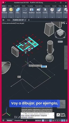 CAD 73 - How to Use Sweep in AutoCAD 3D (Spanish) | AUTOCAD BASIC COURSE 73