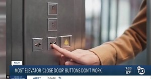 Fact or Fiction: 80 percent of 'close door' buttons on elevators don't work?