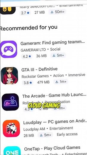 Top 3 New Best Cloud Gaming Apps #shorts