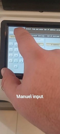 Develop ineo+ 227 printer how to add ip address network setting