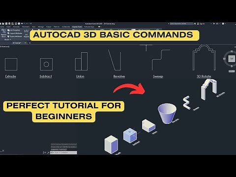AutoCAD 3D Basic Commands For Beginners | How To Use AutoCAD 3D For Beginners
