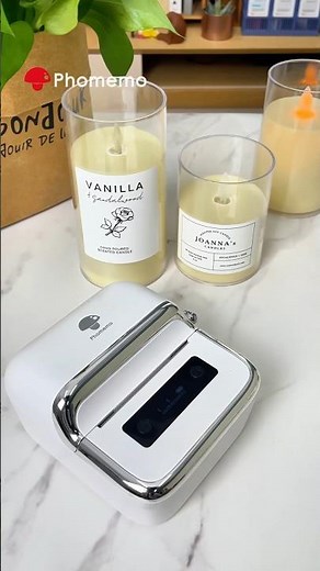 DIY candle labels with Phomemo M250 label maker! #phomemo #candle #label #labelprinter