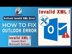 How to Fix "Cannot Start Microsoft Outlook Invalid XML" || How to solved MS outlook xml error