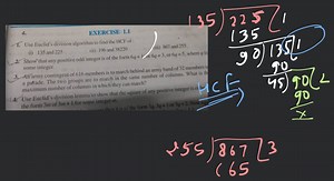 Use Euclid's division algorithm to find the HCF of : (i) 135 an... | Filo
