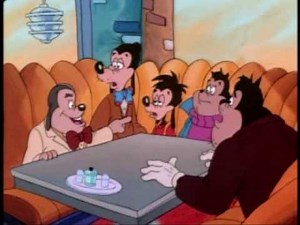 Max Goof With His Father And Friends