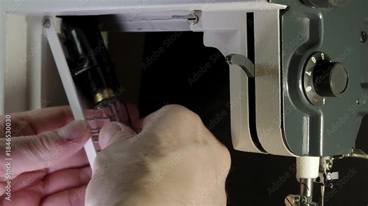 Replacing Incandescent Bulb with LED in Sewing Machine - Repairing an old industrial sewing machine, upgrading to modern energy-efficient light.