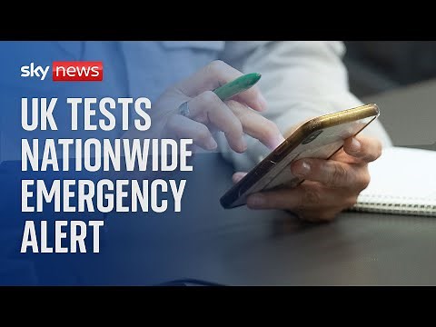 Watch live as government tests emergency alert system for the first time