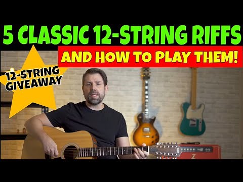 5 Classic (Easy) 12 String Riffs and How To Play Them!