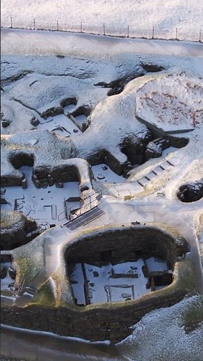 Have you ever seen Skara Brae in the snow? #orkney #visitorkney #scotland #visitscotland #neolithic