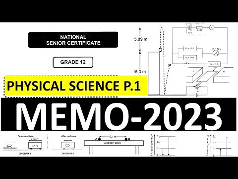 2023 MEMO PHYSICAL SCIENCES PAPER 1 GRADE 12 FINAL EXAMS (NOVEMBER EXAMS) [THUNDEREDUC]