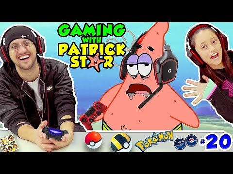 GAMING w/ PATRICK STAR! FUNNIEST FGTEEV VIDEO! Pokemon Go Jokes #20 Gen1 Pokedex Spongebob Style