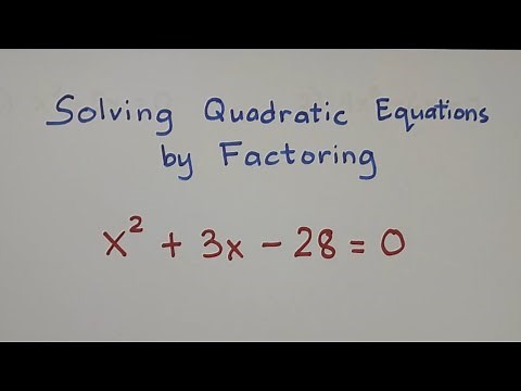 Solving Quadratic Equations by Factoring ‪@MathTeacherGon‬