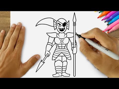 How to Draw Undyne Easy | Step by Step Undertale Drawing Tutorial