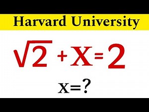 Harvard University Entrance Exam | Can You Solve This Math Olympiad Algebra Problem?