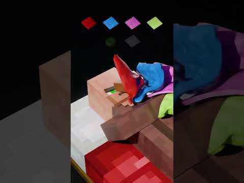 Satisfying Minecraft villager blowing cloth blender simulation!🩲🌬️
