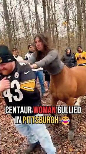 Only in Pittsburgh: Centaur Woman vs Steelers Fans 😂🐎